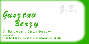 gusztav berzy business card