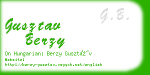 gusztav berzy business card